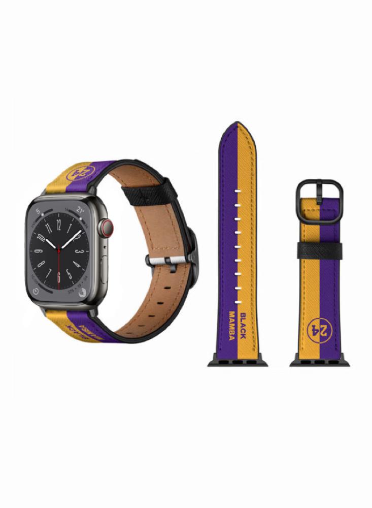 m watch strap metal 44 mm gold Perfii DS Leather Replacement Band For Apple Watch 49, 45, 44, 42 mm Series Ultra 8 7 6 5 4 SE