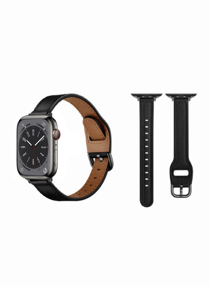 Perfii Buckle Tee Leather Replacement Band For Apple Watch 49, 45, 44, 42 mm Series Ultra 8 7 6 5 4 SE jialuowei ballet boots lace up 7 18cm wedge high heel buckle strap pu leather fashion sexy fetish over the knee long boots