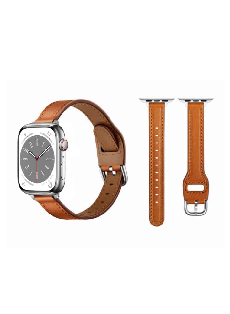 Perfii Buckle Tee Leather Replacement Band For Apple Watch 49, 45, 44, 42 mm Series Ultra 8 7 6 5 4 SE 2pcs bag belt 65cm detachable pu leather shoulder bag strap diy leather strap replacement accessories handbag band handle strap