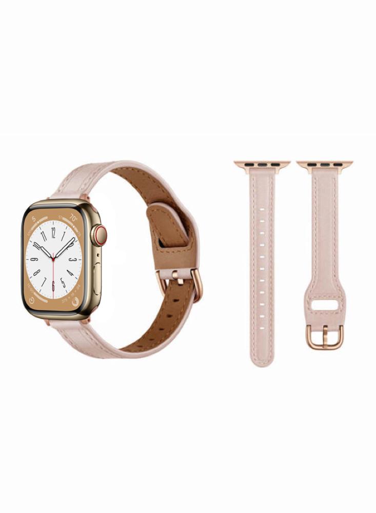 Perfii Buckle Tee Leather Replacement Band For Apple Watch 49, 45, 44, 42 mm Series Ultra 8 7 6 5 4 SE фотографии