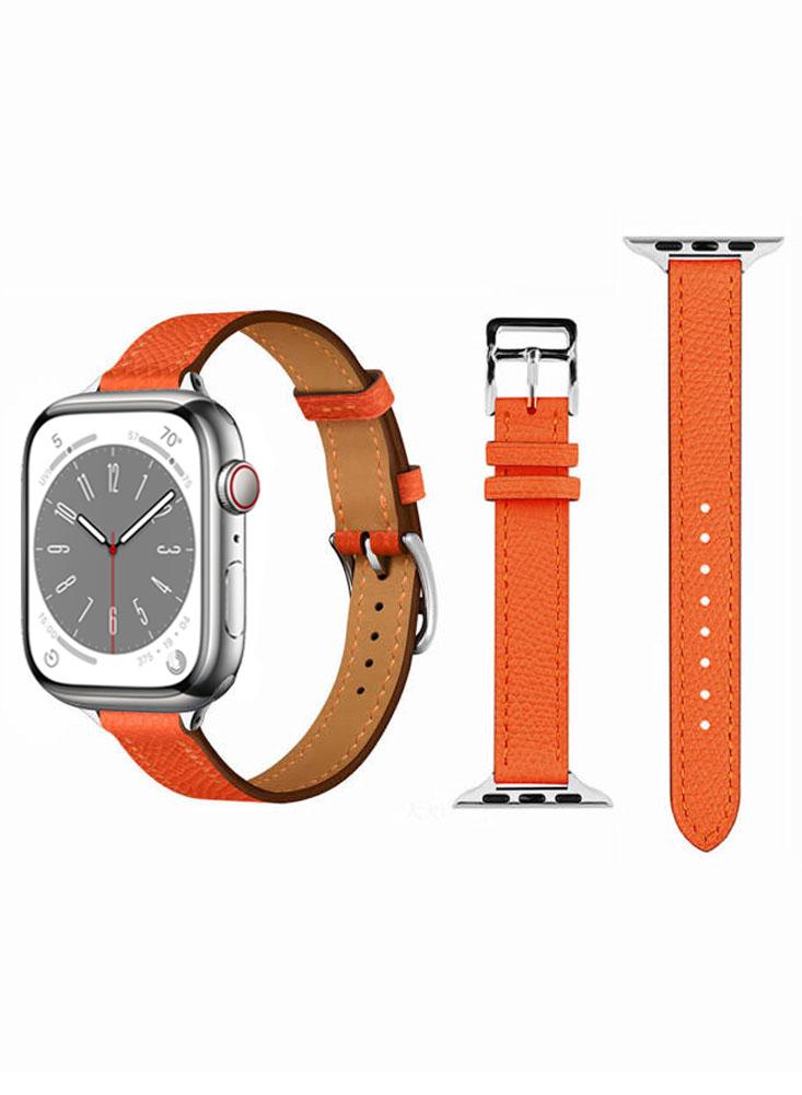 Perfii Slim Genuine Leather Replacement Band For Apple Watch 49, 45, 44, 42mm Series Ultra 8 7 6 5 4 SE motorcycle electric vehicle binding strap fixing strap fastening strap rear wheel strap motorcycle tire strap