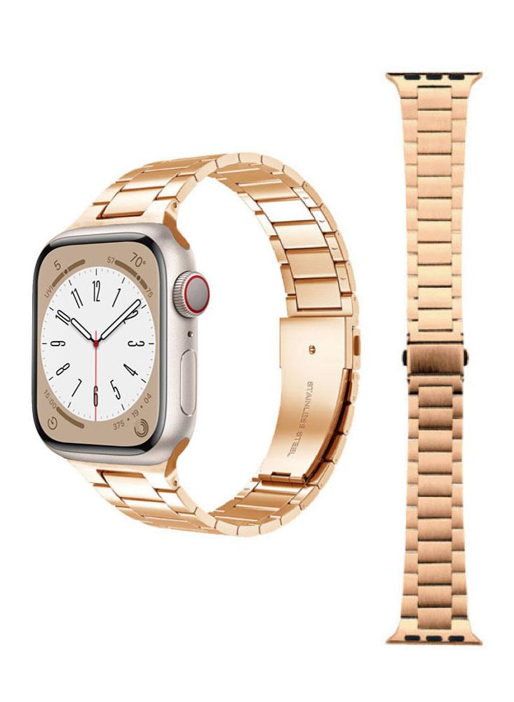 Perfii Stainless Steel Slim Triple Link Replacement Band for Apple Watch 49, 45, 44, 42 mm Series Ultra 8 7 6 SE 5 4 3 this is a link for re payment order $3 45