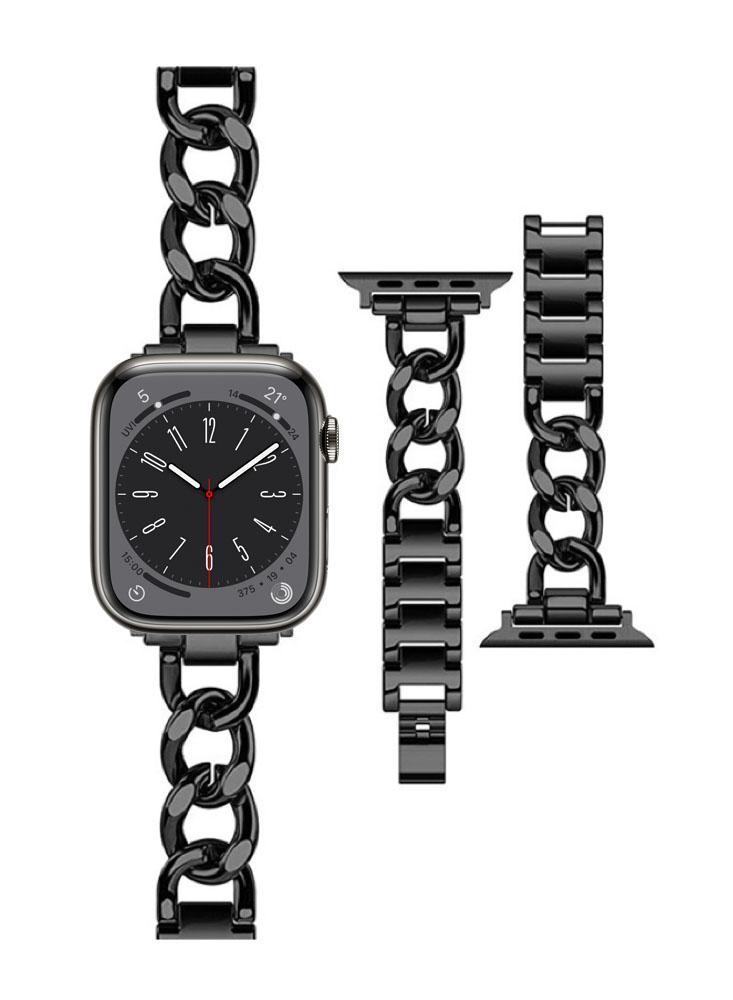Perfii Chain Replacement Band for Apple Watch 49, 45, 44, 42 mm Series Ultra 8 7 6 5 SE 4 3 pocket watch set to my son i love you top grade gifts set chic pendant chain quartz clock leather black wallet present for man