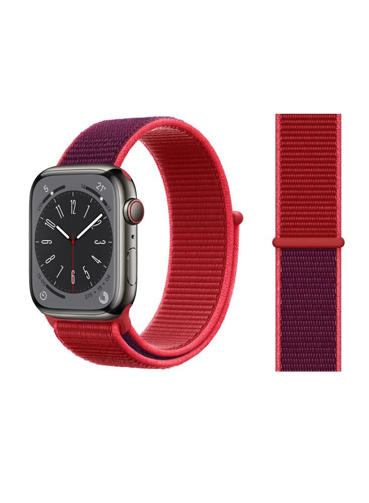 Perfii Nylon Loop Replacement Band for Apple Watch 49\/45\/44\/42mm Series Ultra\/8\/7\/6\/SE\/5\/4\/3 new zulu nato watch strap fashion silver 5 loop nylon watch band 20mm 22mm 24mm striped men replacement band