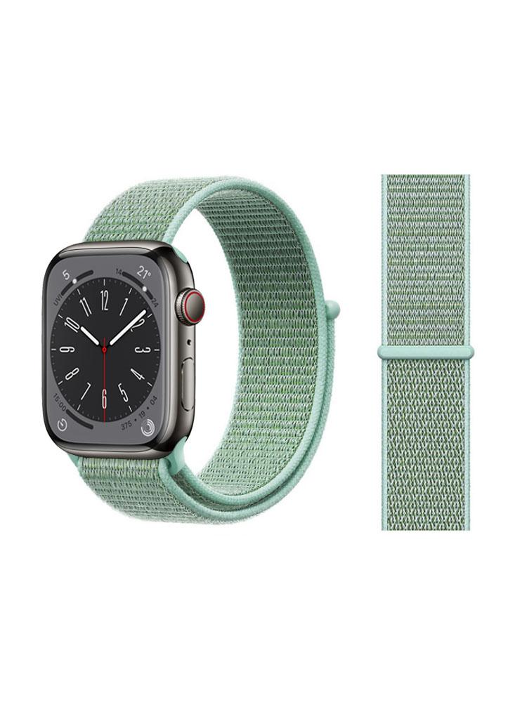 apple watch series 9 gps 41mm aluminum case with solo loop size 7 midnight тёмная ночь mt9t3 Perfii Nylon Loop Replacement Band For Apple Watch 41\/40\/38mm Series 8\/7\/6\/SE\/5\/4\/3