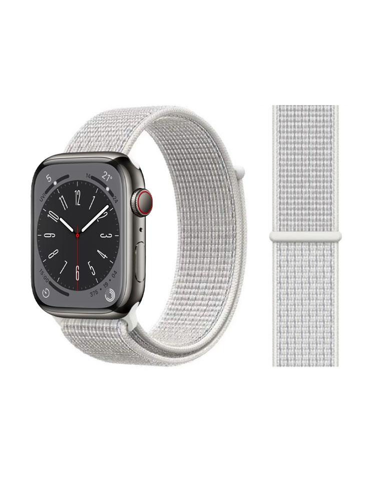 Perfii Nylon Loop Replacement Band For Apple Watch 41\/40\/38mm Series 8\/7\/6\/SE\/5\/4\/3 suitable for apple watch series 2 3 4 5 6 for iwatch 38mm 40mm 42mm 44mm nylon strap ladies apple watch band