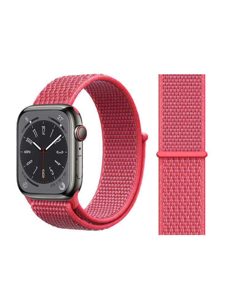 Perfii Nylon Loop Replacement Band For Apple Watch 41\/40\/38mm Series 8\/7\/6\/SE\/5\/4\/3 protective shell frame for apple watch series 6 5 4se 44mm pc hard cover bumper for iwatch 3 2 42mm 40mm 38mm case accessories