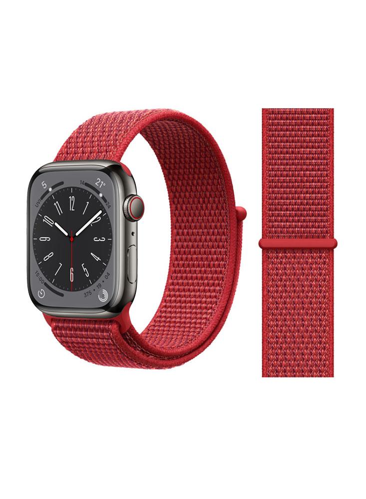 Perfii Nylon Loop Replacement Band For Apple Watch 41\/40\/38mm Series 8\/7\/6\/SE\/5\/4\/3 protective shell frame for apple watch series 6 5 4se 44mm pc hard cover bumper for iwatch 3 2 42mm 40mm 38mm case accessories