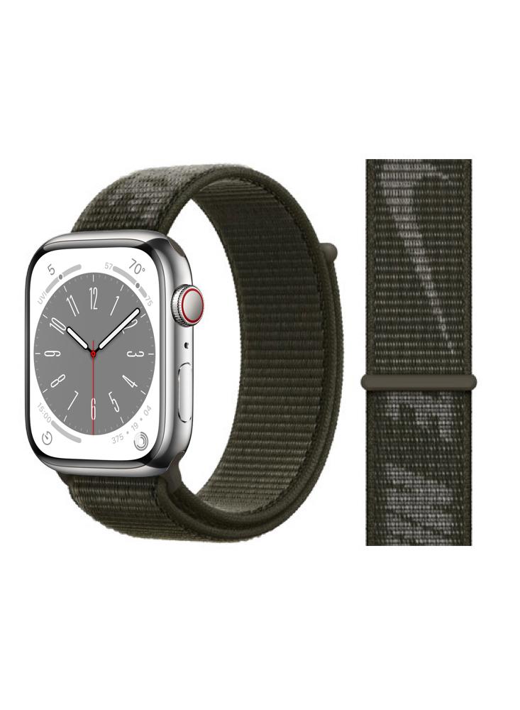 Perfii Nylon Loop Replacement Band For Apple Watch 41,40,38 mm Series 8,7,6,SE,5,4,3 smart watch sport black buckle nylon watchband for apple watch band bracelet 42 mm 38 mm strap for iwatch band series 3 2 1