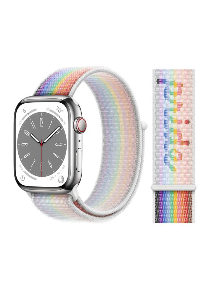 Perfii Nylon Loop Replacement Band For Apple Watch 41,40,38 mm Series 8,7,6,SE,5,4,3 new zulu nato watch strap fashion silver 5 loop nylon watch band 20mm 22mm 24mm striped men replacement band
