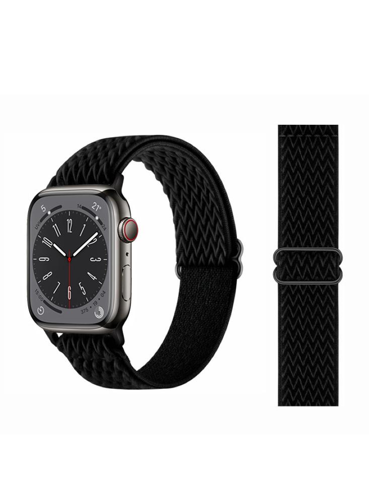 Perfii Wavy Adjustable Braided Solo Replacement Band For Apple Watch 49\/45\/44\/42mm Series Ultra\/8\/7\/6\/SE\/5\/4\/3 ремешок interstep mesh для apple watch 42mm