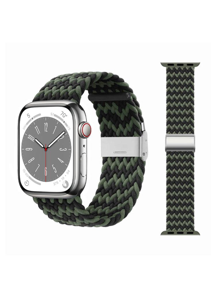 цена Perfii Adjustable Braided Solo Loop Replacement Band For Apple Watch 49\/45\/44\/42mm Series Ultra\/8\/7\/6\/SE\/5\/4\/3