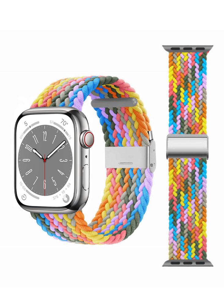 Perfii Adjustable Braided Solo Loop Replacement Band For Apple Watch 49\/45\/44\/42mm Series Ultra\/8\/7\/6\/SE\/5\/4\/3