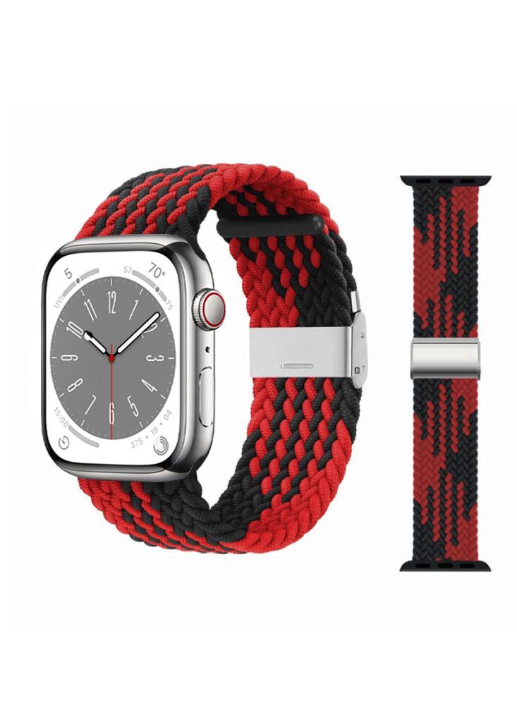 Perfii Adjustable Braided Solo Loop Replacement Band For Apple Watch 49\/45\/44\/42mm Series Ultra\/8\/7\/6\/SE\/5\/4\/3 2pcs adjustable braided natural stone beads bracelets
