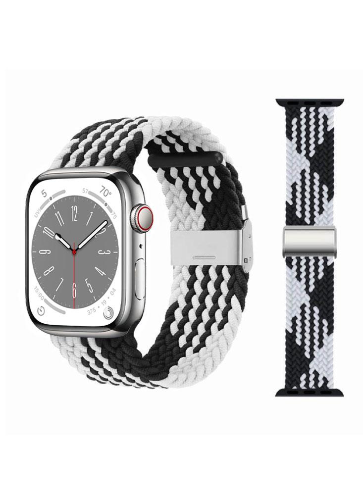 Perfii Adjustable Braided Solo Loop Replacement Band For Apple Watch 49\/45\/44\/42mm Series Ultra\/8\/7\/6\/SE\/5\/4\/3 perfii silicone replacement band for apple watch 49 45 44 42mm series ultra 8 7 6 5 4 se