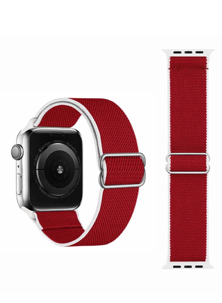 Perfii Flag Adjustable Braided Solo Replacement Band For Apple Watch 49, 45, 44, 42 mm Series Ultra 8 7 6 SE 5 4 3 браслет для apple watch ultra band series 8 7 6 5 4 3 2 se браслет из натуральной кожи для apple watch 49 мм 45 41 44 40 42 38 iwatch