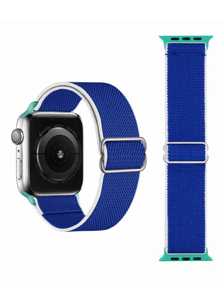 Perfii Flag Adjustable Braided Solo Replacement Band For Apple Watch 49, 45, 44, 42 mm Series Ultra 8 7 6 SE 5 4 3 perfii stainless steel pent link replacement band for apple watch 49 45 44 42 mm series ultra 8 7 6 se 5 4 3