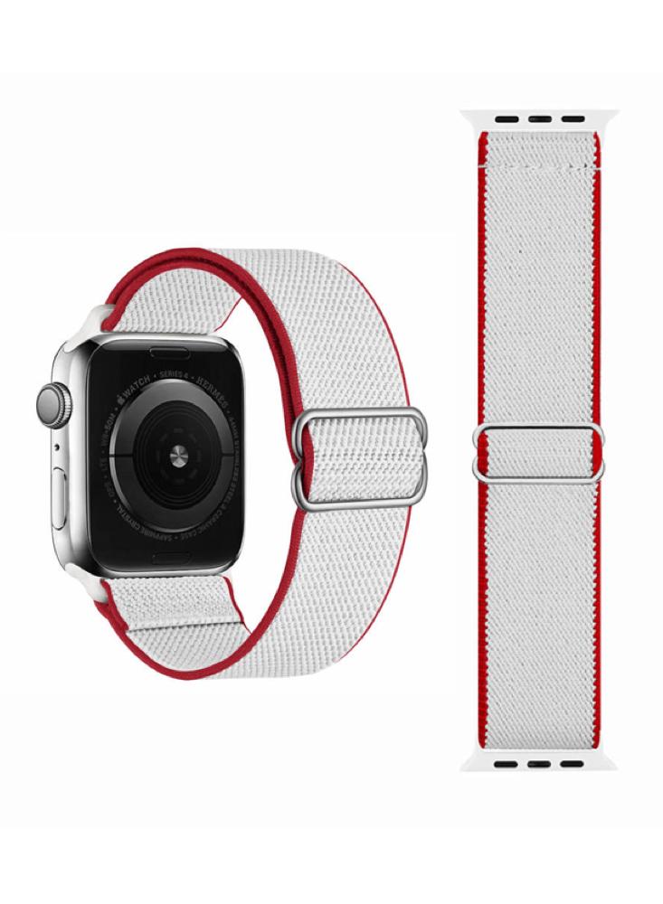 Perfii Flag Adjustable Braided Solo Replacement Band For Apple Watch 49, 45, 44, 42 mm Series Ultra 8 7 6 SE 5 4 3
