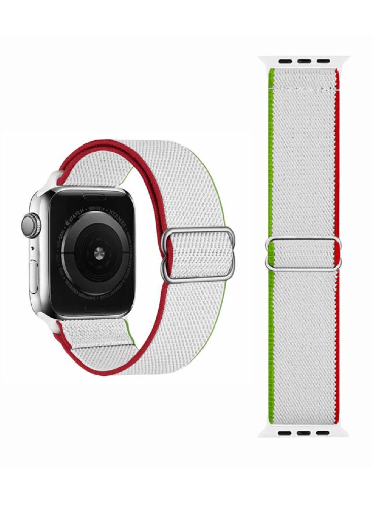 Perfii Flag Adjustable Braided Solo Replacement Band For Apple Watch 41, 40, 38 mm Series 8 7 6 SE 5 4 3