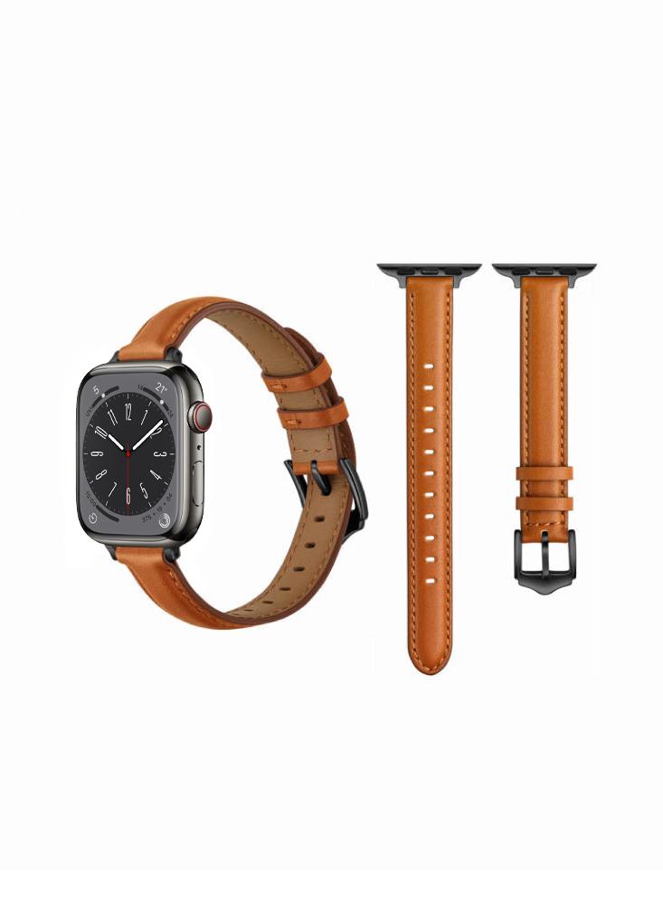 Perfii Tee Leather Replacement Band For Apple Watch 41\/40\/38mm Series 8\/7\/6\/5\/4\/SE 5pcs diecast 38mm tri glide slider 1 1 2 inch adjust metal buckles for backpack web strap diy bag belt leather craft accessory