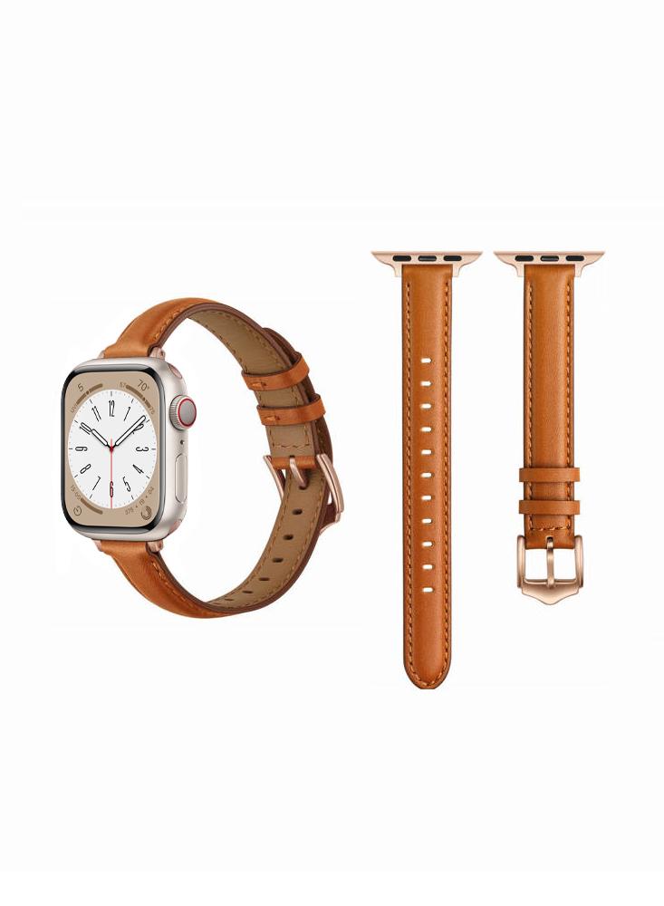 цена Perfii Tee Leather Replacement Band For Apple Watch 41\/40\/38mm Series 8\/7\/6\/5\/4\/SE