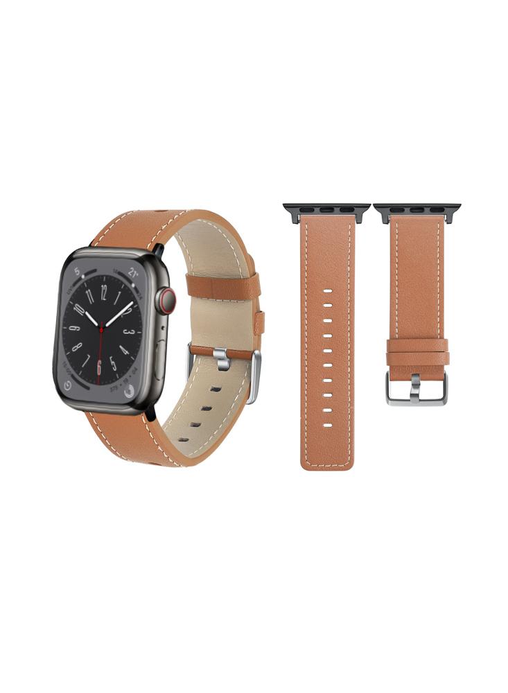 Perfii Genuine Leather Replacement Band For Apple Watch 41/40/38mm Series 8/7/6/5/4/SE jifanpaul new men belt genuine leather automatic buckle high quality belts for men luxury brand fashion business belt mens