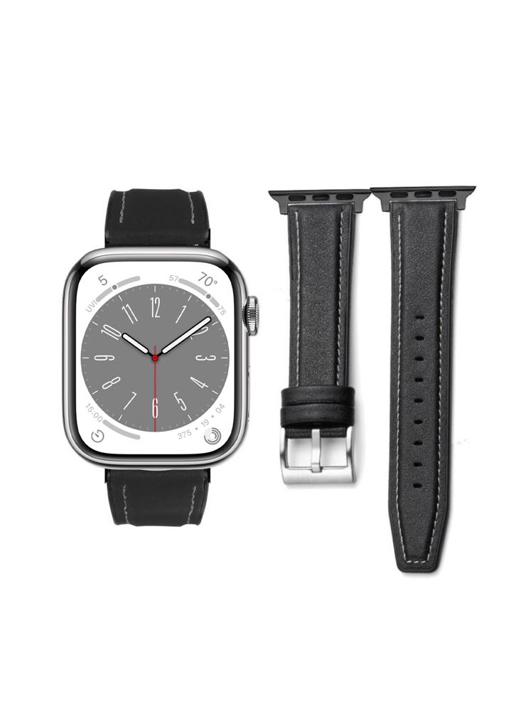 Perfii Official Hybrid Leather Replacement Band For Apple Watch 41\/40\/38mm Series 8\/7\/6\/5\/4\/SE 32 38mm 45mm quick release tactical buckle set zinc metal male silver buckle belt clip adjustable men backpack buckl for belts