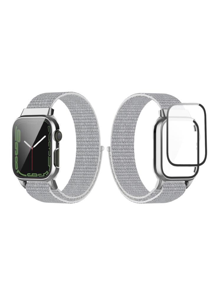 Perfii Nylon Loop Replacement Band With Protective Case For Apple Watch 49\/45\/44\/42mm Series Ultra\/8\/7\/6\/5\/4\/SE mali apple joe dunn the soulmate experience