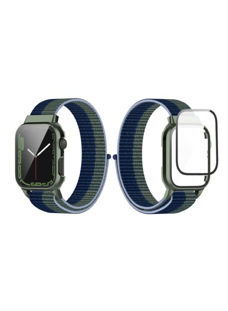 Perfii Nylon Loop Replacement Band With Protective Case For Apple Watch 49\/45\/44\/42mm Series Ultra\/8\/7\/6\/5\/4\/SE mali apple joe dunn the soulmate experience