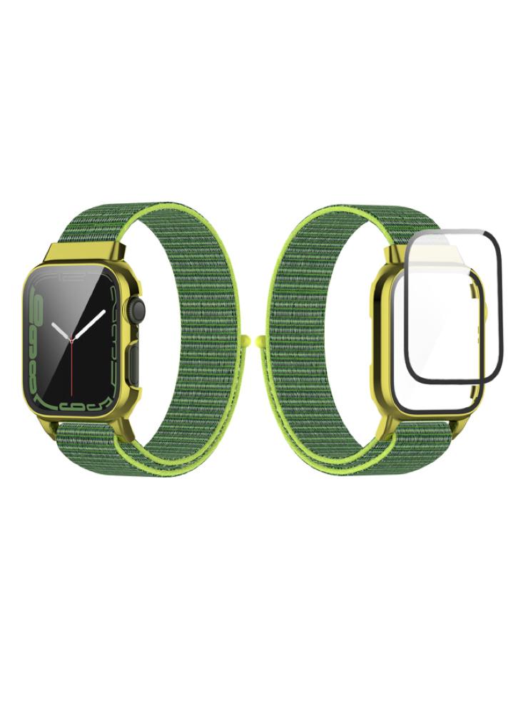 цена Perfii Nylon Loop Replacement Band With Protective Case For Apple Watch 41\/40\/38mm Series 8\/7\/6\/5\/4\/SE