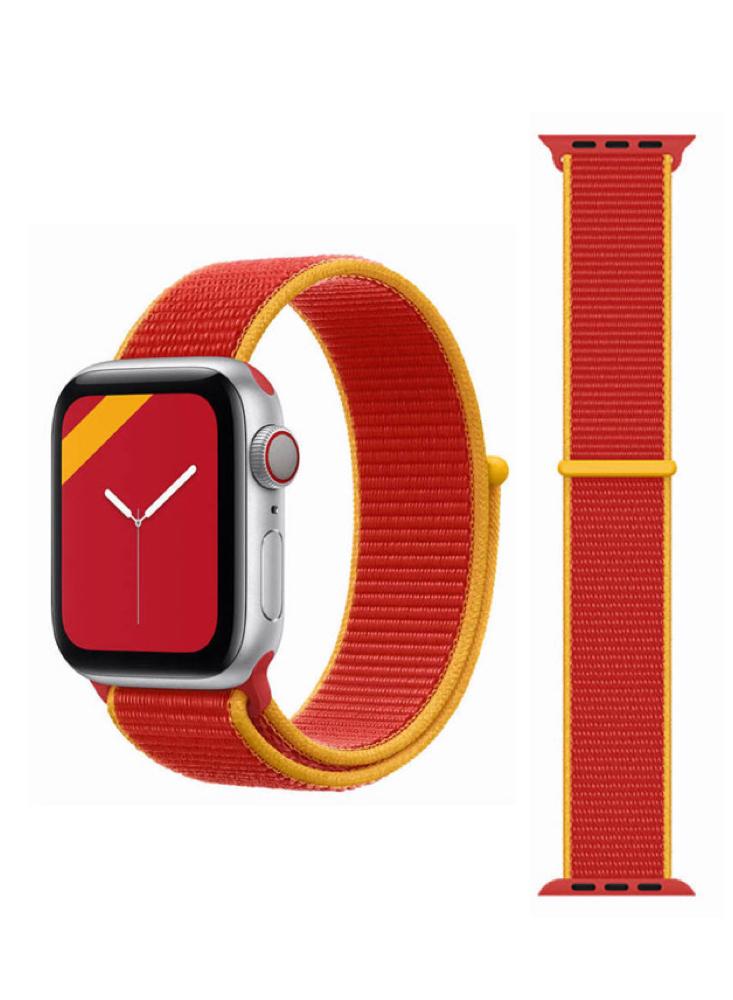 Perfii Flag Nylon Loop Replacement Band  For Apple Watch 49/45/44/42mm Series Ultra/8/7/6/5/4/SE durable nylon denim watch strap 20mm stripe watch band for samsung galaxy watch 42mm for huawei gt2 42mm amazfit gtr 42mm watch