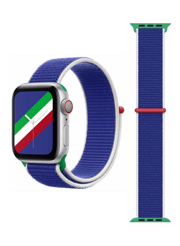 Perfii Flag Nylon Loop Replacement Band  For Apple Watch 49/45/44/42mm Series Ultra/8/7/6/5/4/SE durable nylon denim watch strap 20mm stripe watch band for samsung galaxy watch 42mm for huawei gt2 42mm amazfit gtr 42mm watch