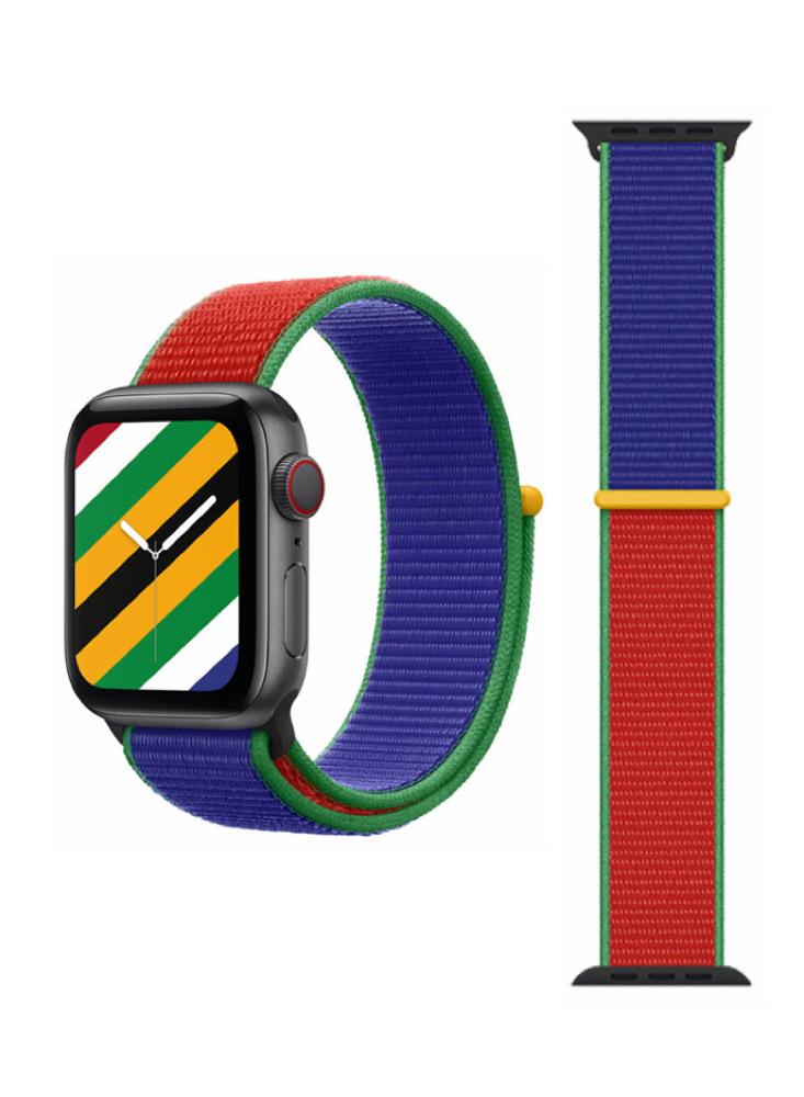 Perfii Flag Nylon Loop Replacement Band  For Apple Watch 49/45/44/42mm Series Ultra/8/7/6/5/4/SE цена и фото