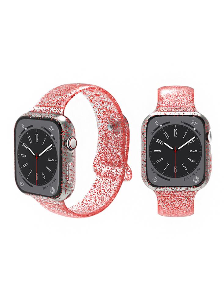 Perfii Solid Case Replacement Band For Apple Watch 41/40/38mm Series 8/7/6/5/4/SE цена и фото