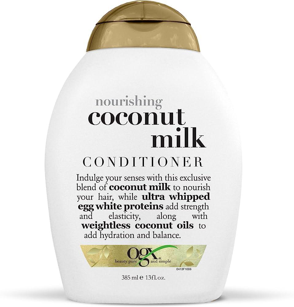 OGX COCONUT MILK CONDITIONER 385 ML repair hair shine 30g hair conditioner hair care for dry damaged coarse hair deep moisturizing smoothing nourishing