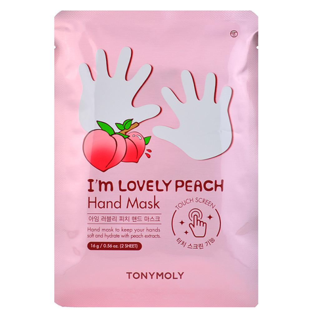 TONYMOLY IM LOVELY PEACH HAND MASK reusable spa gel gloves moisturizing whitening exfoliating smooth beauty hand care silicone hand glove silicon hand mask