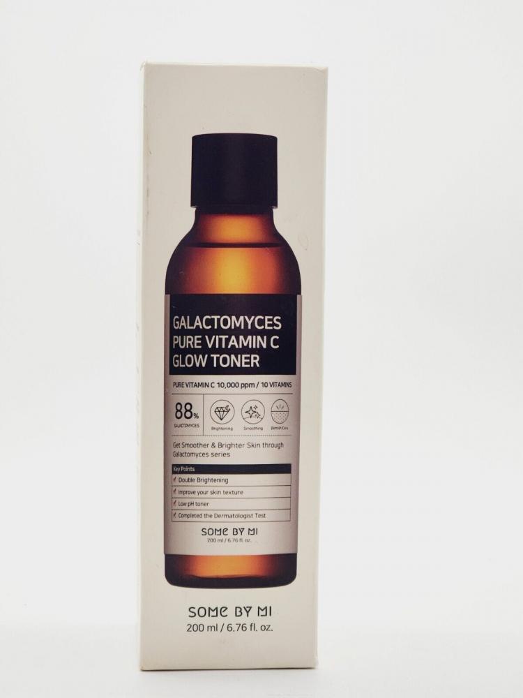 SOME BY MI GALACTOMYCES PURE VITAMIN C GLOW TONER 200 ML l vc original liquid brightens the complexion moisturizes and vitamin c facial essence anti aging lifting and firming
