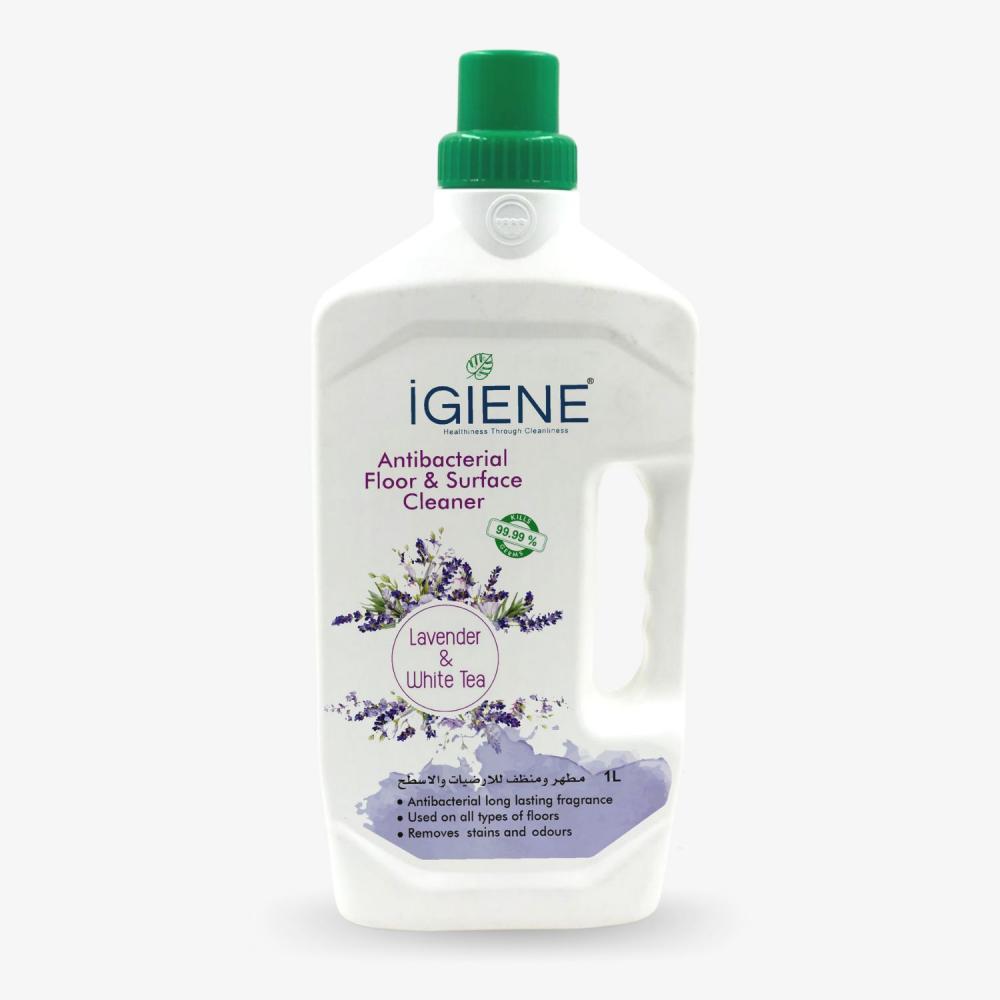 IGIENE Floor \& Surface Cleaner - Lavender \& White Tea - 1 Litre 2020 rotating magic mop and bucket kitchen floor flat mop cleaner 360 for wash floor home cleaning with microfiber mop head
