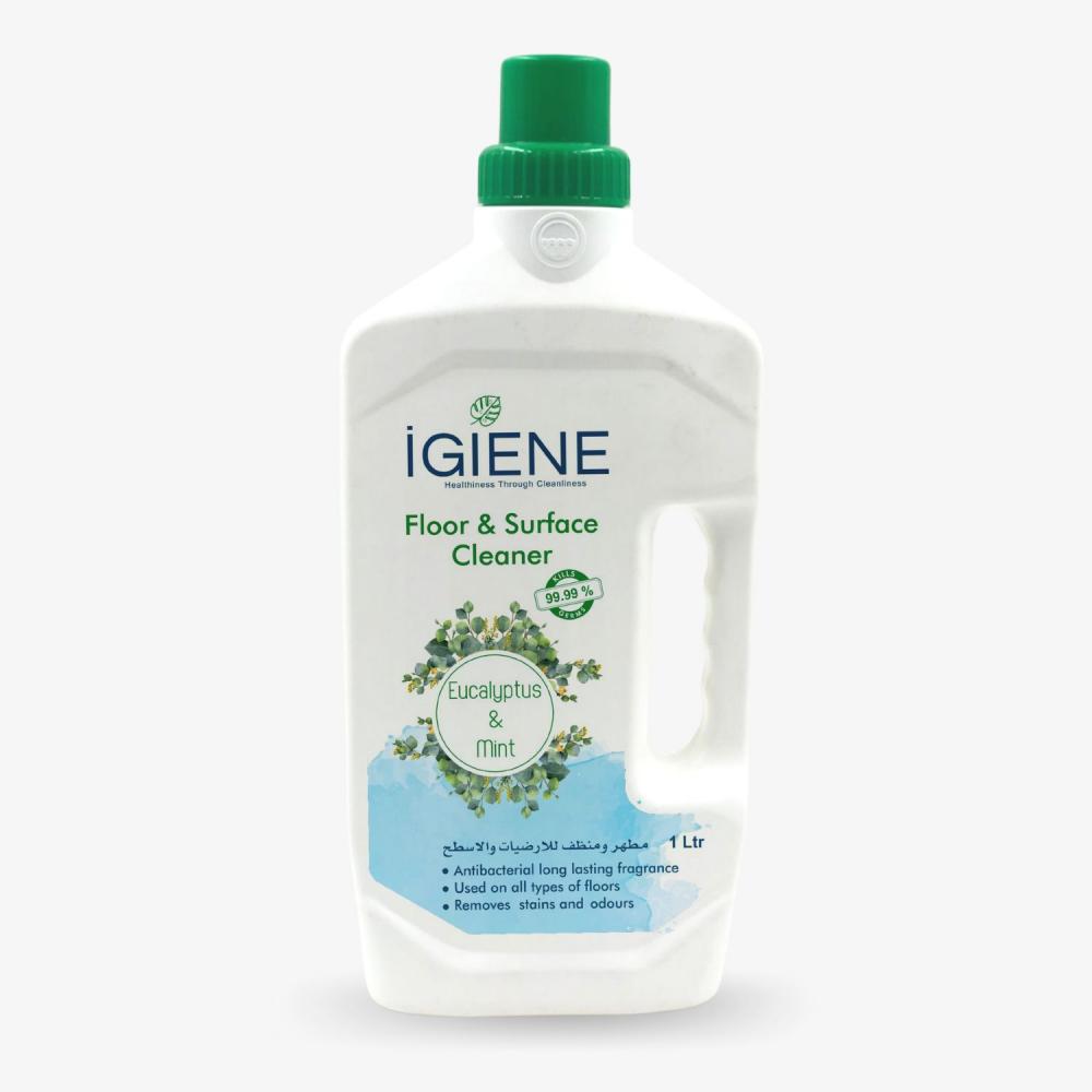 IGIENE Floor \& Surface Cleaner - Eucalyptus \& Mint - 1 Litre mop spin bucket set squeeze floor flat dry mops 6 washable microfiber rag mop laminate floor cleaning home kitchen cleaning tool