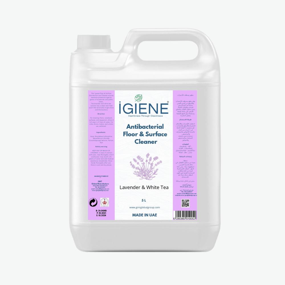 IGIENE Floor \& Surface Cleaner - Lavender \& White Tea - 5 Litre 2020 rotating magic mop and bucket kitchen floor flat mop cleaner 360 for wash floor home cleaning with microfiber mop head