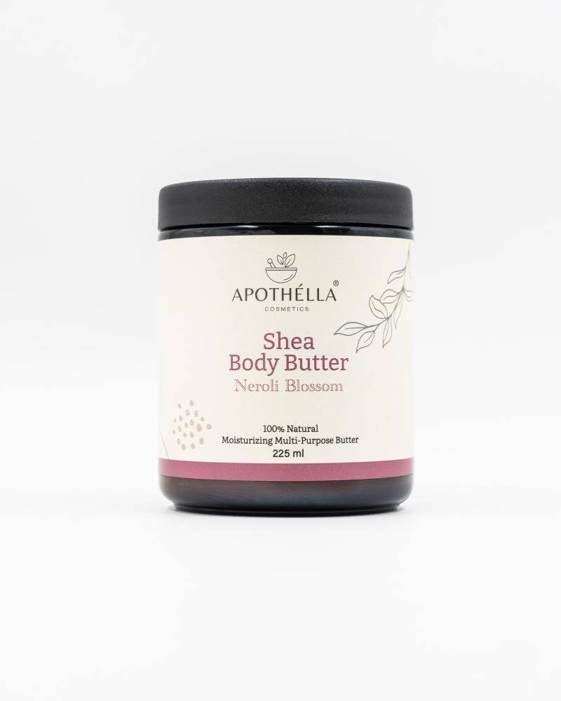 Apothélla All-Natural Shea Body Butter - 225 g - Neroli Blossom exfoliating body scrub shea butter deep cleansing whitening moisturizing reduce acne fine pores smoothing skin cleanser 1pc