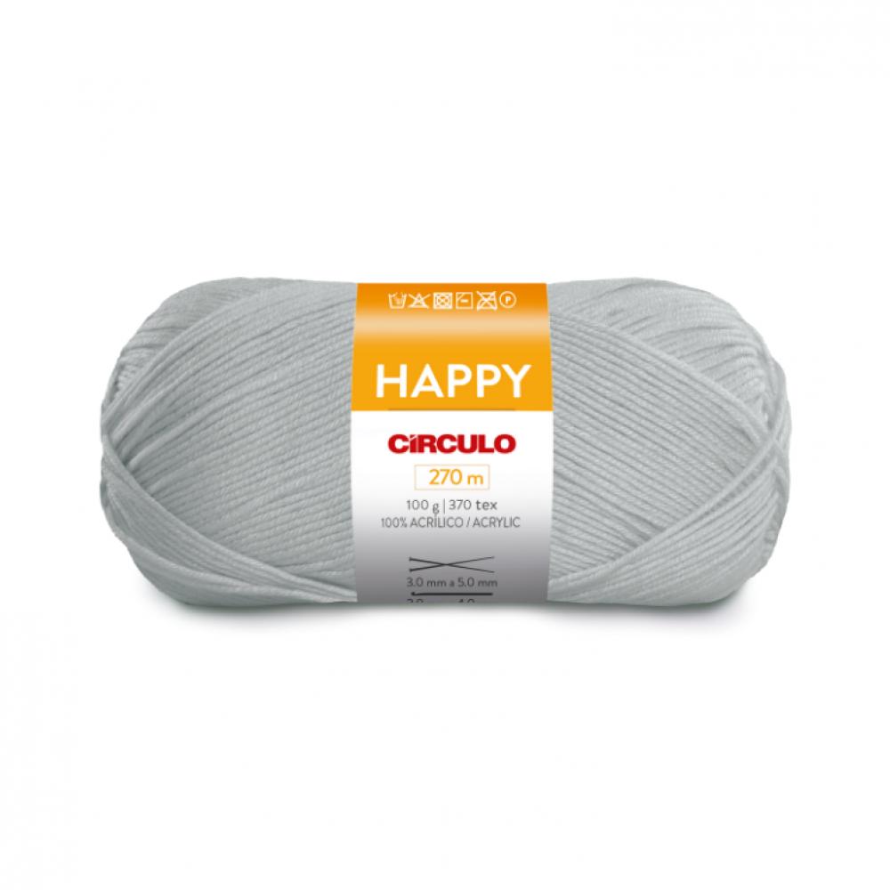 Circulo Happy Yarn - Cinza Baby (8365) circulo happy yarn verde baby 2973