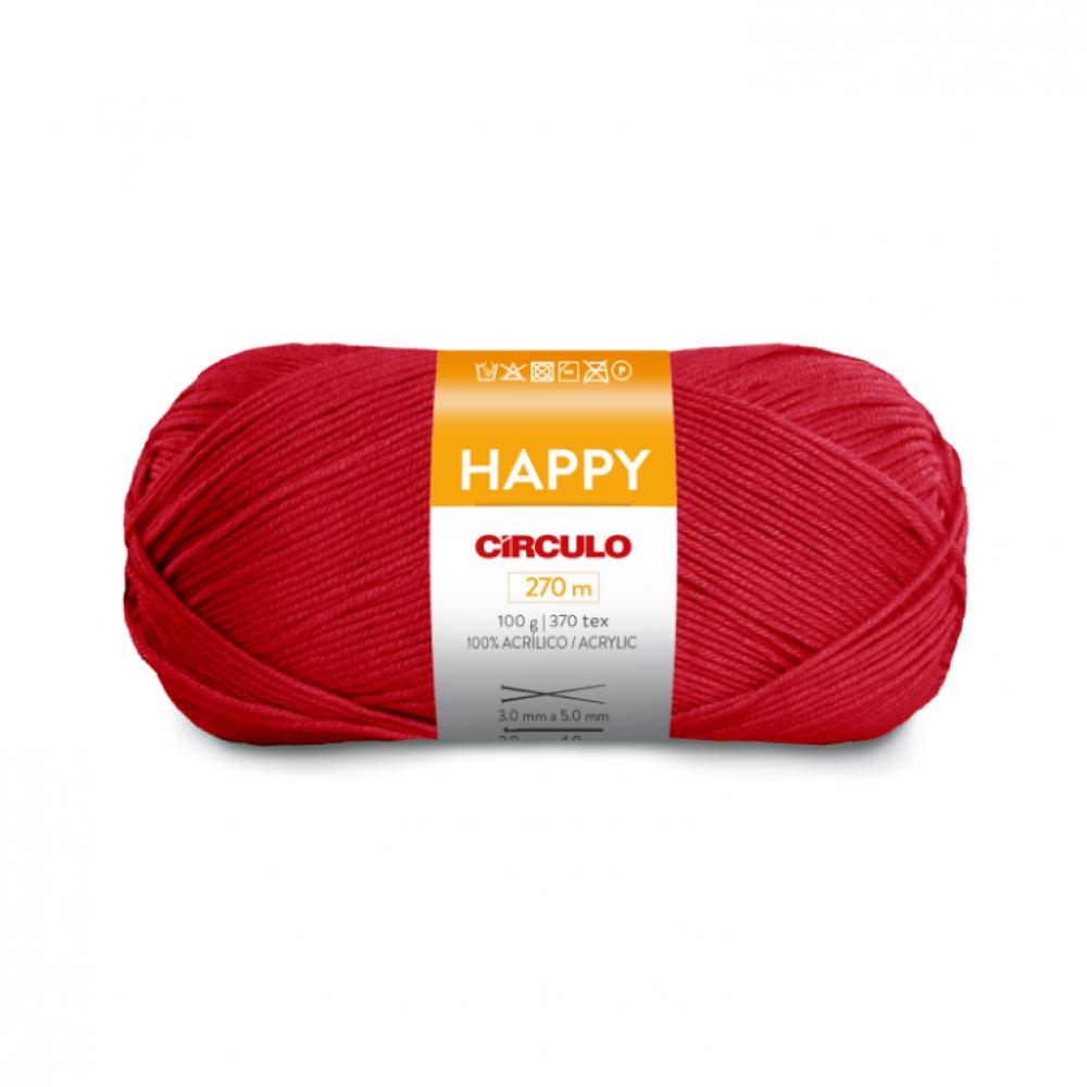Circulo Happy Yarn - Fogo Vermelho (3583) circulo happy yarn preto 8990