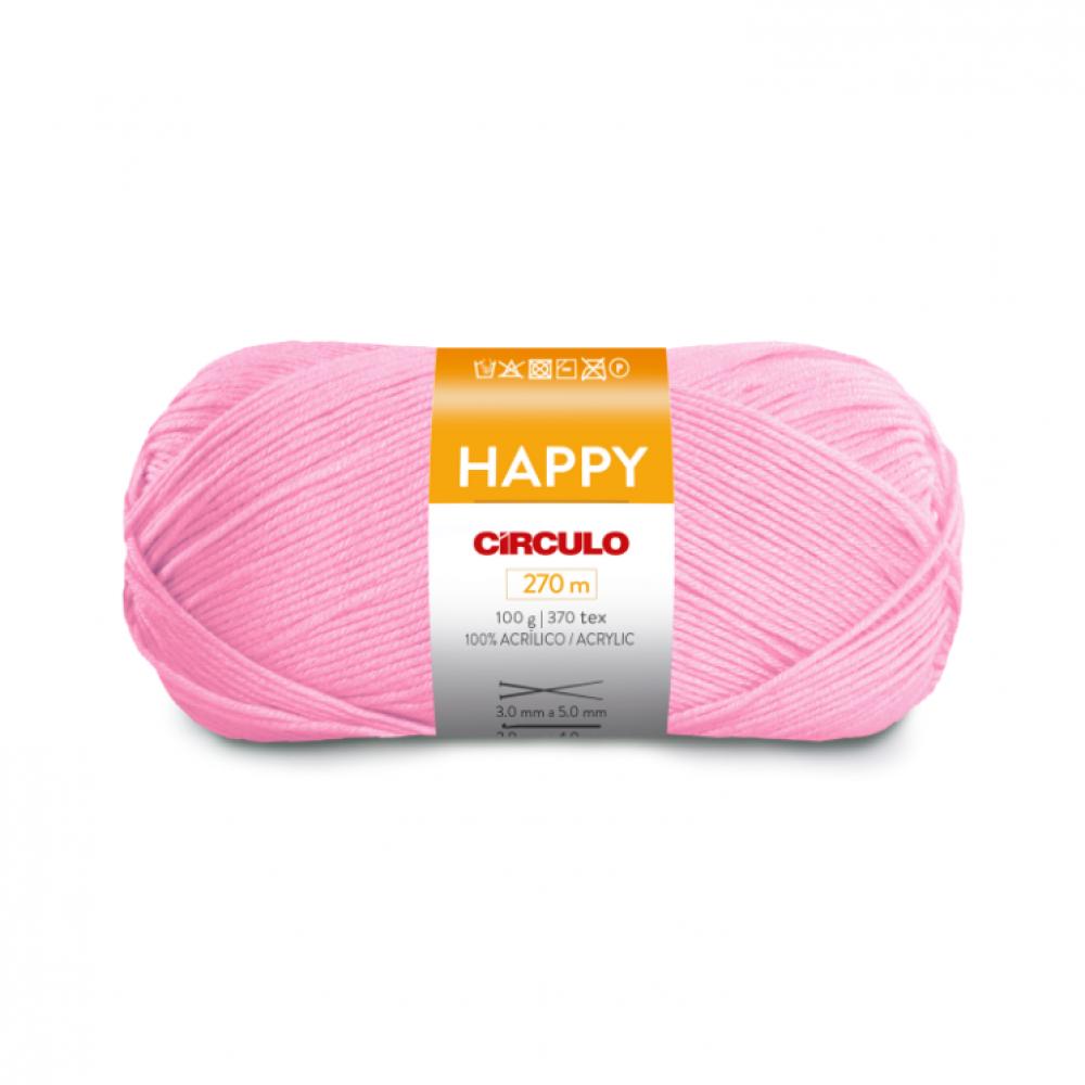 Circulo Happy Yarn - Rosa Candy (3443) circulo happy yarn verde baby 2973
