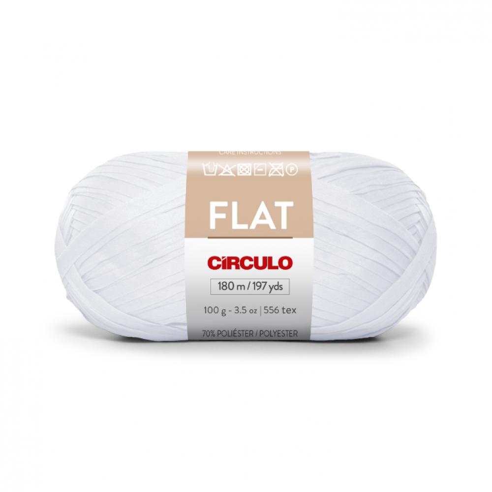 Circulo Flat Yarn - Branco (8001) circulo flat yarn branco 8001