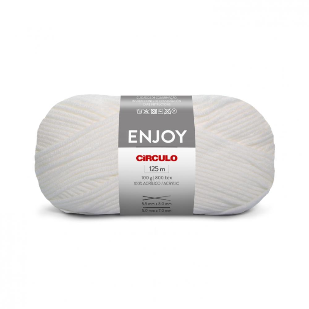 Circulo Enjoy Yarn - Branco (8001) circulo flat yarn branco 8001