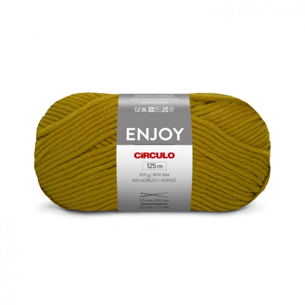 Circulo Enjoy Yarn - Citronela (1781) 1 roll cotton yarn for knitting string dyed crochet yarn for handmade projects great for weaving embroidery diy crafts dropship