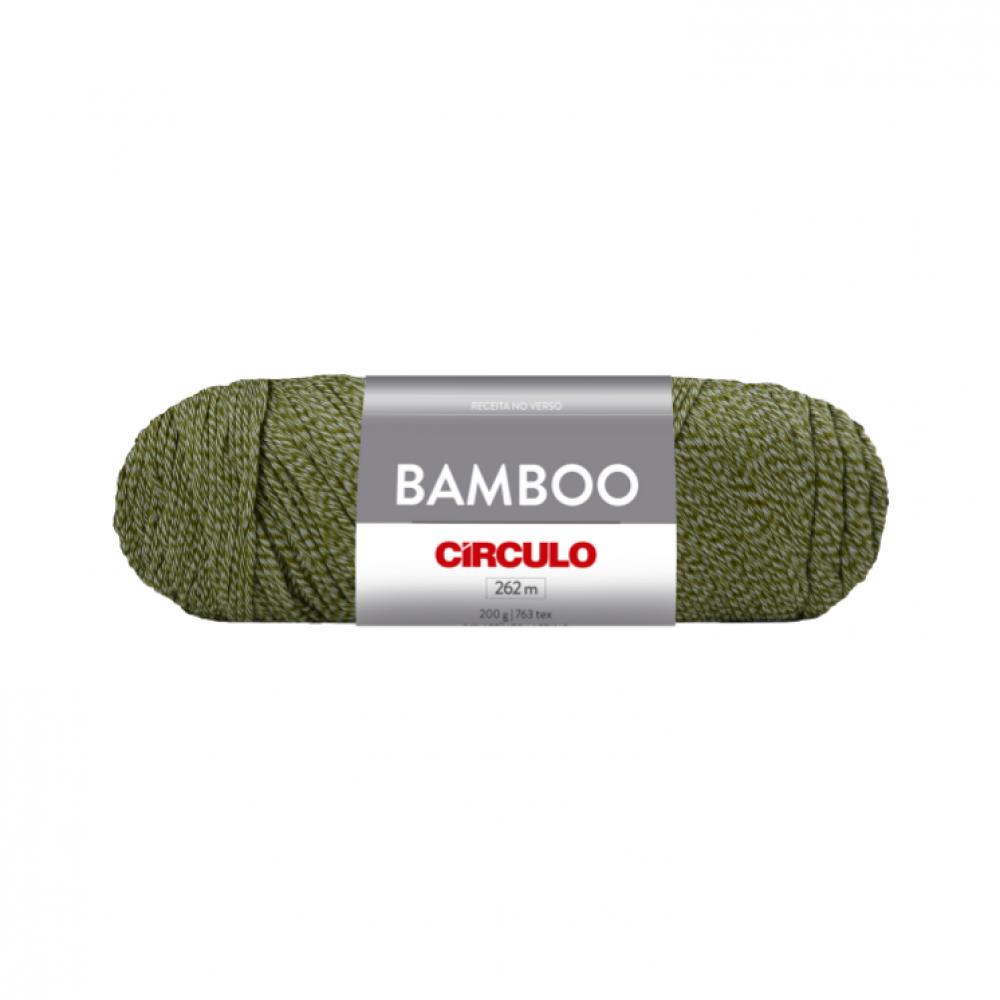 Circulo Bamboo Yarn - Exercito (7849) lotus yarns silk 150 yarn natural silk fiber undyed hand knitting diy crochet