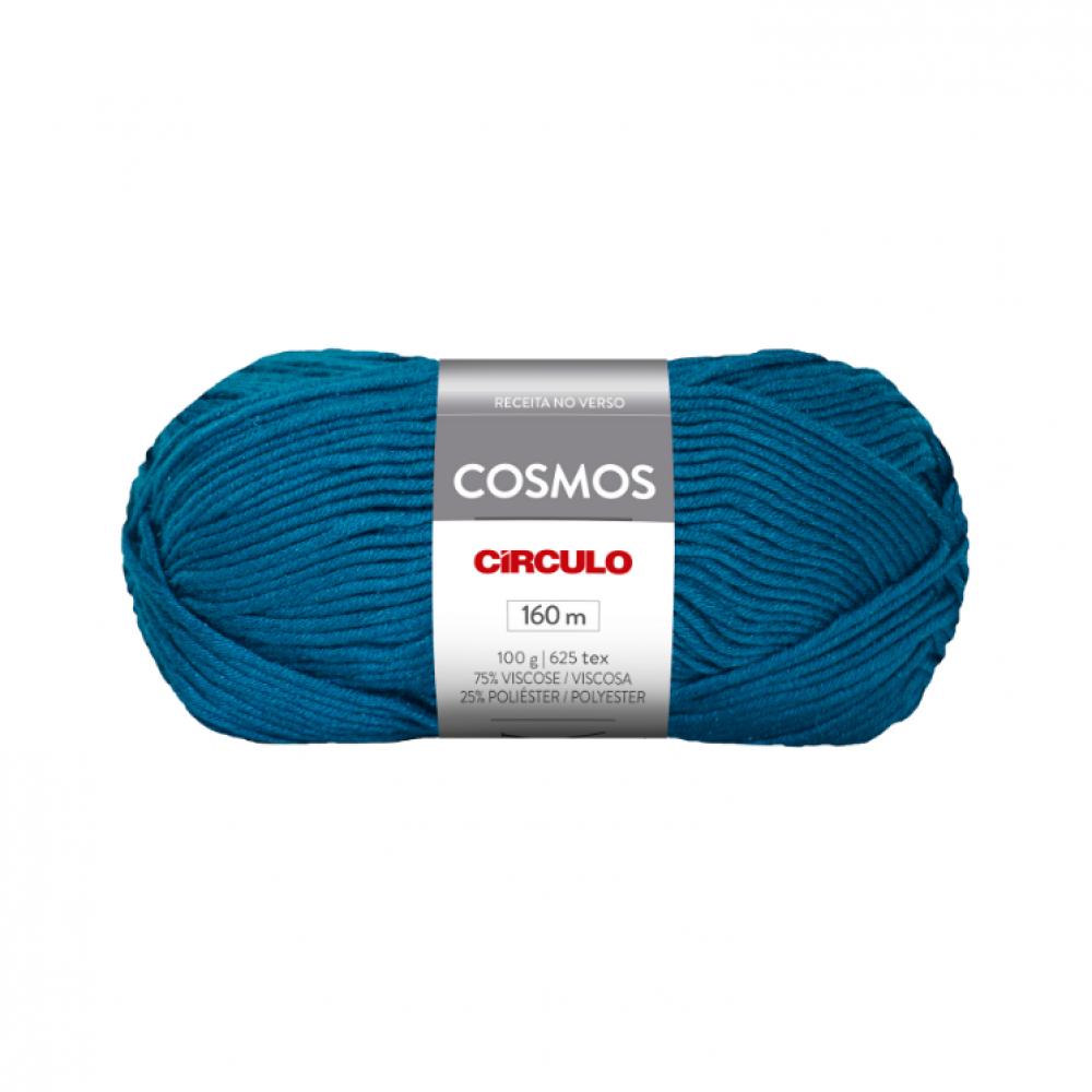 Circulo Cosmos Yarn - Azul Sereia (5169) solid color 1 set convenient beautiful fine texture signature book fabric guestbook eye catching for wedding