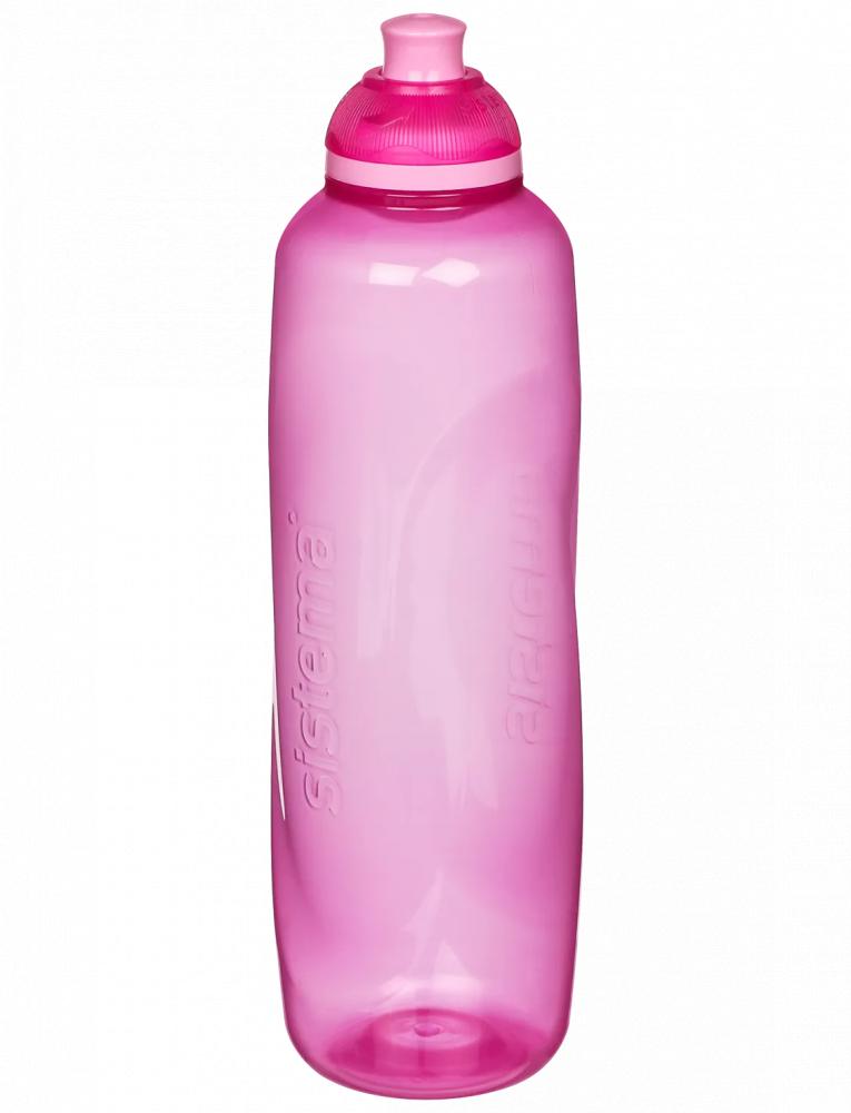 Sistema Helix Squeeze Pink Bottle 600 ml ins cute strawberry cup with straw creative clear plastic water bottles for kids girl student portable cold drink water cups new